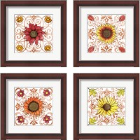 Framed 'October Garden 4 Piece Framed Art Print Set' border=