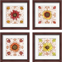 Framed 'October Garden 4 Piece Framed Art Print Set' border=