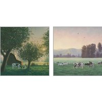 Framed 'Farm Life 2 Piece Art Print Set' border=