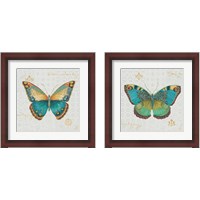 Framed 'Bohemian Wings Butterfly 2 Piece Framed Art Print Set' border=