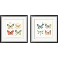 Framed 'Rainbow Seeds Butterflies 2 Piece Framed Art Print Set' border=