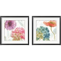 Framed 'Rainbow Seeds Flowers 2 Piece Framed Art Print Set' border=