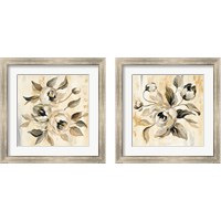 Framed 'English Rose 2 Piece Framed Art Print Set' border=