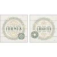 Framed 'Irish Blessings 2 Piece Art Print Set' border=