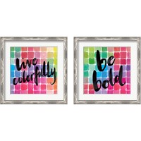 Framed 'Color Quotes 2 Piece Framed Art Print Set' border=