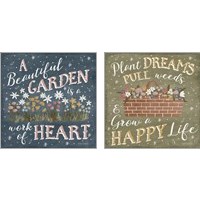 Framed 'Blooming Garden 2 Piece Art Print Set' border=