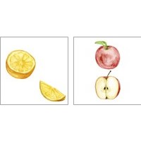 Framed 'Love Me Fruit 2 Piece Art Print Set' border=