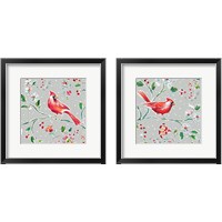 Framed 'Holiday Wings 2 Piece Framed Art Print Set' border=