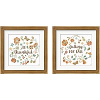 Framed 'Autumn Impressions 2 Piece Framed Art Print Set' border=