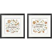 Framed 'Autumn Impressions 2 Piece Framed Art Print Set' border=