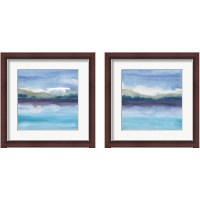 Framed 'Violet Reflection 2 Piece Framed Art Print Set' border=