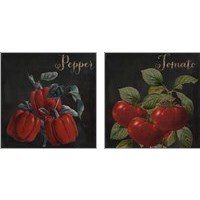 Framed 'Medley Tomato & Pepper 2 Piece Art Print Set' border=