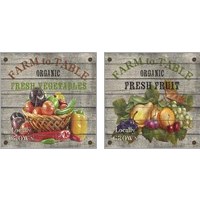 Framed 'Farm to Table 2 Piece Art Print Set' border=