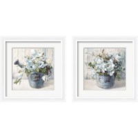Framed Garden Blooms Blue 2 Piece Framed Art Print Set