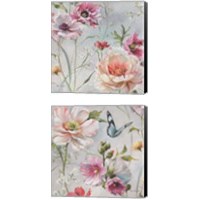 Framed 'Antique Garden  2 Piece Canvas Print Set' border=