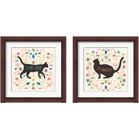 Framed 'Otomi Cats 2 Piece Framed Art Print Set' border=