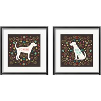 Framed 'Otomi Dogs Dark 2 Piece Framed Art Print Set' border=