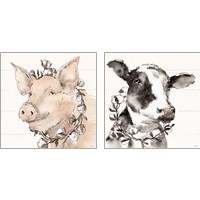 Framed 'Country Life 2 Piece Art Print Set' border=