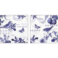 Framed 'Botanical Blue 2 Piece Art Print Set' border=