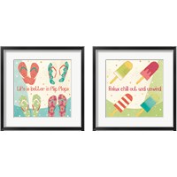 Framed 'Fun in the Sun 2 Piece Framed Art Print Set' border=