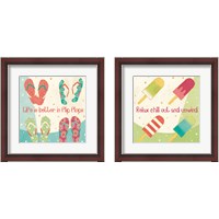 Framed 'Fun in the Sun 2 Piece Framed Art Print Set' border=