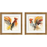 Framed Festive Rooster 2 Piece Framed Art Print Set