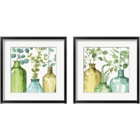 Framed 'Mixed Greens 2 Piece Framed Art Print Set' border=