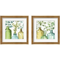 Framed 'Mixed Greens 2 Piece Framed Art Print Set' border=