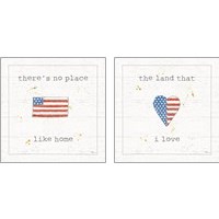 Framed 'USA Cuties 2 Piece Art Print Set' border=