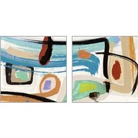 Framed 'Aventure  2 Piece Art Print Set' border=