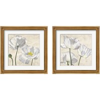 Framed 'Poppies in White 2 Piece Framed Art Print Set' border=