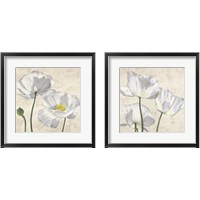 Framed 'Poppies in White 2 Piece Framed Art Print Set' border=
