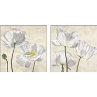 Framed 'Poppies in White 2 Piece Art Print Set' border=