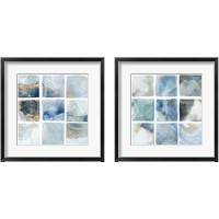 Framed 'Indigo Squares 2 Piece Framed Art Print Set' border=