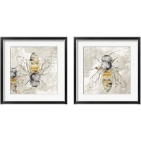 Framed 'Queen Bee 2 Piece Framed Art Print Set' border=