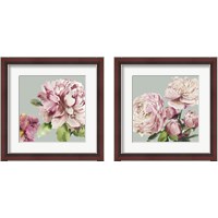 Framed 'Pink Peony 2 Piece Framed Art Print Set' border=