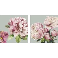 Framed 'Pink Peony 2 Piece Art Print Set' border=