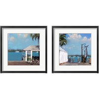 Framed 'At the Pier 2 Piece Framed Art Print Set' border=