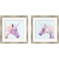 Framed 'Mystic Unicorn 2 Piece Framed Art Print Set' border=