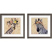 Framed 'Klimt Zebra 2 Piece Framed Art Print Set' border=