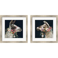 Framed 'Lovely Llama 2 Piece Framed Art Print Set' border=