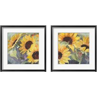 Framed 'Sunflowers in Watercolor  2 Piece Framed Art Print Set' border=