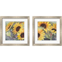 Framed 'Sunflowers in Watercolor  2 Piece Framed Art Print Set' border=