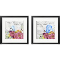 Framed 'Bloom & Fly 2 Piece Framed Art Print Set' border=