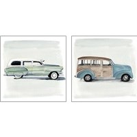 Framed 'Classic Autos 2 Piece Art Print Set' border=