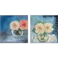 Framed 'Roses  2 Piece Art Print Set' border=