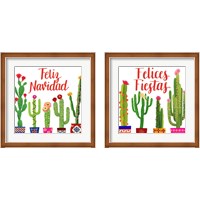 Framed 'Navidad Tropical 2 Piece Framed Art Print Set' border=