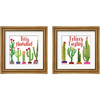 Framed 'Navidad Tropical 2 Piece Framed Art Print Set' border=