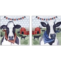 Framed 'American Herd 2 Piece Art Print Set' border=