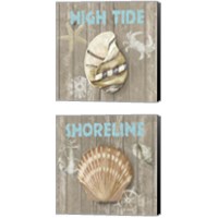 Framed 'High Tide Shoreline 2 Piece Canvas Print Set' border=